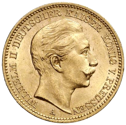 Preußen 20 Mark 1889 Avers